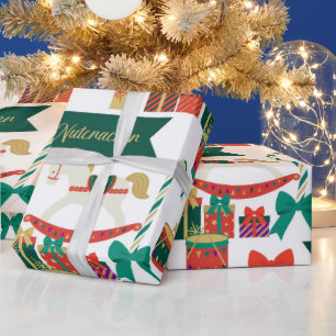 Traditionele feestelijke keukenspeelgoed kerst cadeaupapier