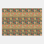 Traditionele Floral Indian Inpakpapier Vel (Voorkant 3)