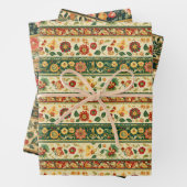 Traditionele Floral Indian Inpakpapier Vel (In situ)