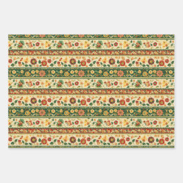 Traditionele Floral Indian Inpakpapier Vel