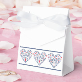 Traditionele folk hartpatroon gunstbox bedankdoosjes