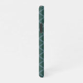 Traditionele Forest Green Art Deco Rhombuses iPhone Hoesje (Rechterkant)