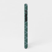 Traditionele Forest Green Art Deco Rhombuses iPhone Hoesje (Linkerkant)