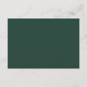 Traditionele Forest Green formele QR-code bruiloft Informatiekaartje (Achterkant)