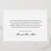 Traditionele foto bruiloft Folie dank u kaart (Achterkant)