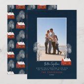 Traditionele foto-kerstmis in het roodschandaal va aankondiging (Voorkant / Achterkant)