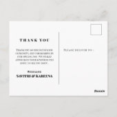 Traditionele foto's Indiaas bruiloft Dank je Briefkaart (Achterkant)