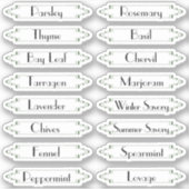 Traditionele Franse Garden-kruidlabels Editable Sticker (Voorkant)