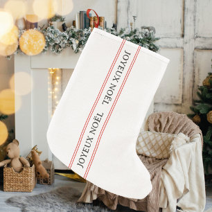 Traditionele Franse Joyeux Noël rode streep Kleine Kerstsok