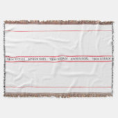 Traditionele Franse Joyeux Noël Stripe Kerstmis Deken (Voorkant)