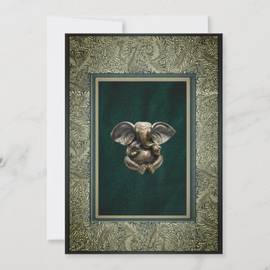 Traditionele Ganesha-bruinkool Kaart (Voorkant)