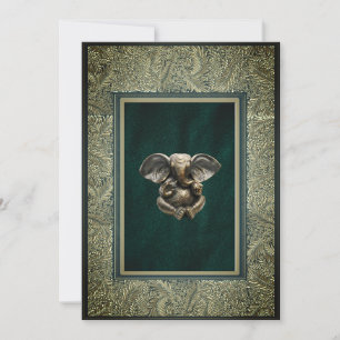 Traditionele Ganesha-bruinkool Kaart