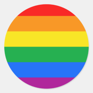 Traditionele Gay Pride Flag Ronde Sticker