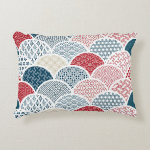 traditionele geometrische kimono patroon  sketc accent kussen