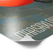 Traditionele gestreept Vissen Boat Marsaxlokk Malt Foto Afdruk (Hoek)