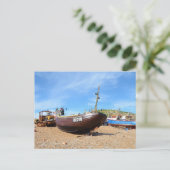 Traditionele Gevist boot Briefkaart (Staand voorkant)