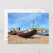 Traditionele Gevist boot Briefkaart (Voorkant / Achterkant)
