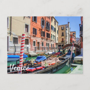 Traditionele gondel in Venetië Briefkaart
