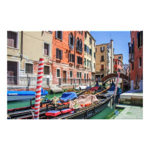 Traditionele gondel in Venetië Foto Afdruk