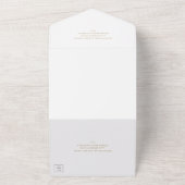 Traditionele gouden elegante bruiloft all in one uitnodiging (Buitenkant)