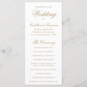 Traditionele Gouden Formele Elegante Huwelijk Programma (Voorkant)