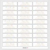 Traditionele Gouden Formele Elegante Huwelijk Sticker (Vel)