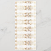 traditionele gouden krans monogram bruiloft menu (Achterkant)