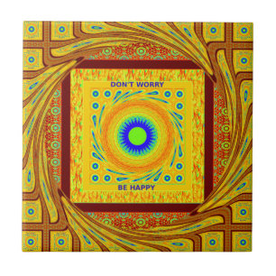 Traditionele gouden Rode Afrikaanse kleur Tegeltje