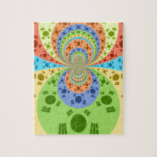 Traditionele gouden Rode Afrikaanse kleuren Legpuzzel