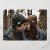 Traditionele goudmaron-software slaat de datum op folie uitnodiging (Achterkant)