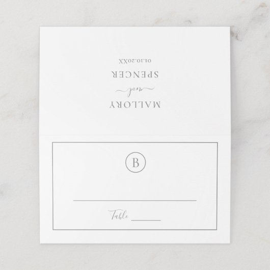 Traditionele grijze elegante bruiloft (Buitenkant ongevouwen)