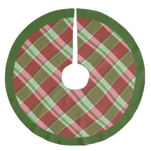 Traditionele Groen Rood Plaid Feestelijke Kerstmis Kerstboom Rok