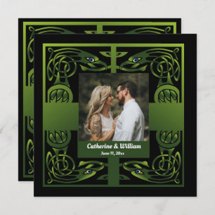 Traditionele groene Iers Keltisch Bedankkaart