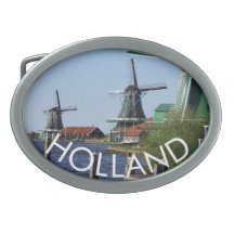 Traditionele groene witte Nederlandse windmolens F