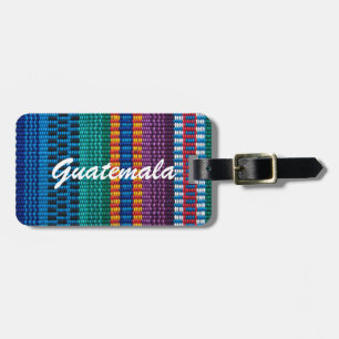 Traditionele Guatemalteekse weefsels weven aangepa Bagagelabel