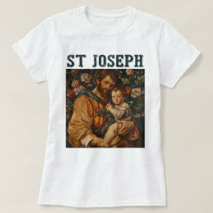 Traditionele Heilige Jozef en Baby Jezus T-shirt