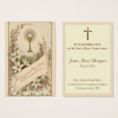 Traditionele Heilige Kaart Kelk Eerste Heilige Com (Voorkant /achterkant)