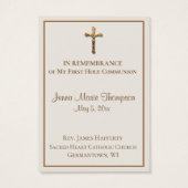 Traditionele Heilige Kaart Kelk Eerste Heilige Com (Achterkant)