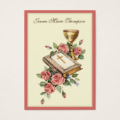 Traditionele Heilige Kaart Kelk Eerste Heilige Com (Voorkant)