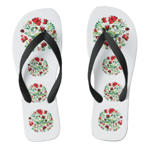 Traditionele Hongaarse matyo volkskunst Teenslippers