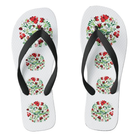 Traditionele Hongaarse matyo volkskunst Teenslippers (Voetbed)