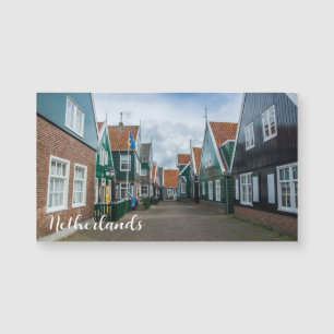 Traditionele houten huizen in het dorp Marken