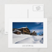 Traditionele houten kool in de sneeuw briefkaart (Voorkant / Achterkant)