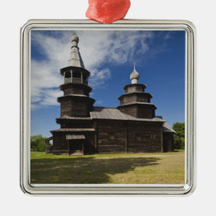 Traditionele houten Russisch-orthodoxe kerk Metalen Ornament