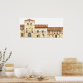 Traditionele huizen. Santillana del Mar Poster (Keuken)