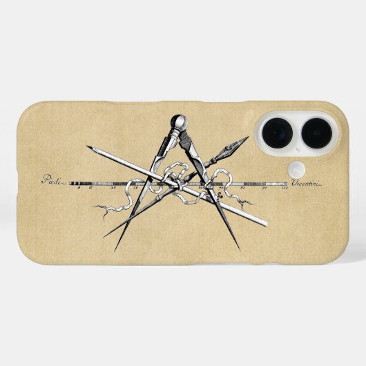 Traditionele hulpmiddelen voor het maken van archi Case-Mate iPhone case (Achterkant (horizontaal))