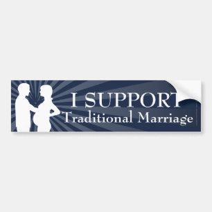 Traditionele Huwelijk Bumpersticker