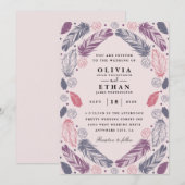 Traditionele huwelijksuitnodigingen van de Navajo Kaart (Voorkant / Achterkant)