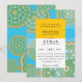 Traditionele huwelijksuitnodigingen van Ndebele Kaart (Voorkant / Achterkant)