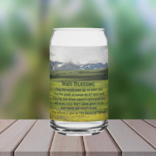 Traditionele Ierse Blessing Green Valley Blikvorm Glas